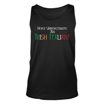 Never Underestimate An Irish Italian American Ethnic Pride Pride Month Tank Top | Mazezy DE