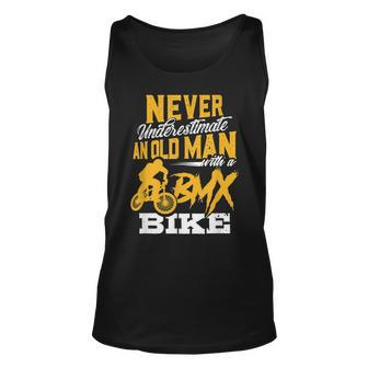 Never Underestimate An Old Man With A Bmx Bike T Old Man Tank Top | Mazezy