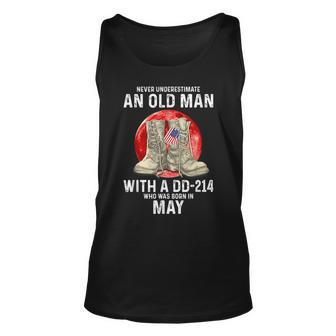 Never Underestimate An Old Man With A Dd214 May Old Man Tank Top | Mazezy