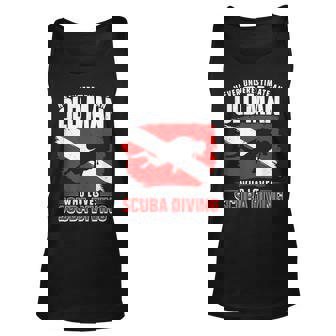 Never Underestimate An Old Man Diver Scuba Diving Old Man Tank Top | Mazezy