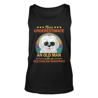 Never Underestimate An Old Man With Old English Sheepdog Tank Top | Mazezy