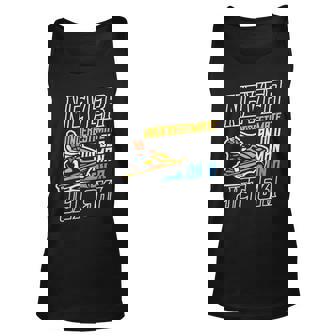 Never Underestimate An Old Man On A Jet Ski Old Man Tank Top | Mazezy