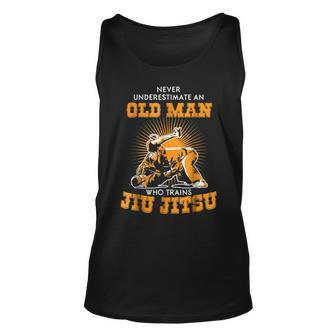 Never Underestimate An Old Man Jiu Jitsu Jiu Jistu T Old Man Tank Top | Mazezy CA