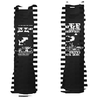 Never Underestimate An Old Man Who Loves Scuba Diving Old Man Tank Top | Mazezy