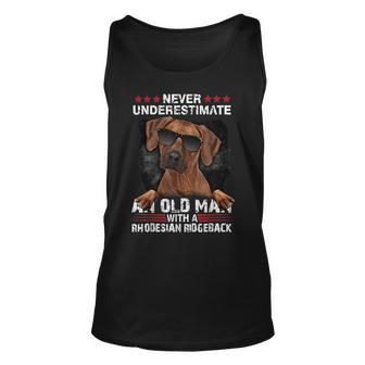 Never Underestimate An Old Man With A Rhodesian Ridgeback Old Man Tank Top | Mazezy