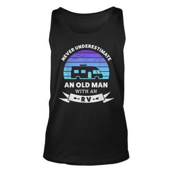 Never Underestimate An Old Man With An Rv For Him Tank Top | Mazezy