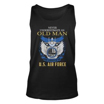 Never Underestimate An Old Man Who Served In The Air Force Old Man Tank Top | Mazezy