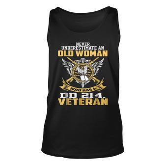 Never Underestimate An Old Woman Who Has A Dd 214 Old Woman Tank Top | Mazezy