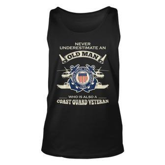 Never Underestimate Us Coast Guard Veteran T Veteran Tank Top | Mazezy