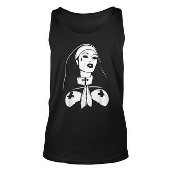 Unholy Nun Sinner Gothic Witchcraft Occult Magic Ouija Unisex Tank Top - Seseable