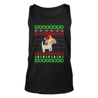 Unicorn Dog Ugly Christmas Sweater Tank Top - Monsterry UK