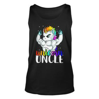 Unicorn Uncle Unclecorn For Men Manly Unicorn Gift Unisex Tank Top | Mazezy