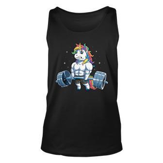 Unicorn Weightlifting - Mens Standard Unisex Tank Top - Monsterry