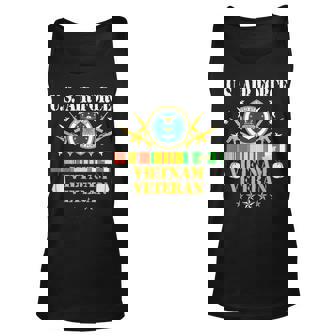 Us Air Force Vietnam Veteran Usa Flag Vietnam Vet Flag Unisex Tank Top | Mazezy