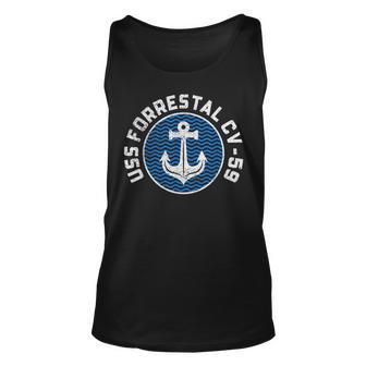 Us Aircraft Carrier Cv-59 Uss Forrestal Unisex Tank Top - Thegiftio UK