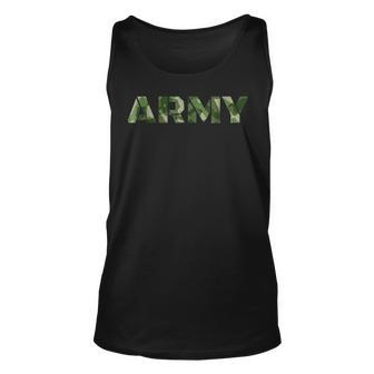 Us Army Vintage Infantry Ranger Camouflage Green Unisex Tank Top | Mazezy