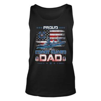 Us Coast Guard Dad Uscg American Flag Vintage For Dad Tank Top | Mazezy UK