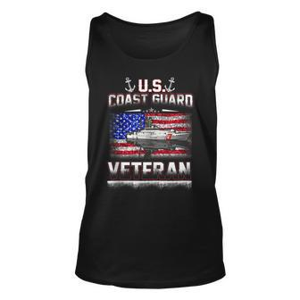 Us Coast Guard Veteran Flag Veteran Funny Gifts Unisex Tank Top | Mazezy