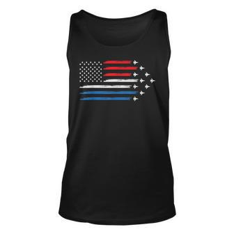Usa American Flag 4Th Of July Celebration Fighter Jets Air Unisex Tank Top - Monsterry UK