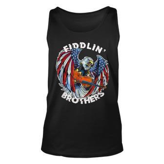 Usa Eagle Fiddlin Brothers Violin Music Rock Patriot Flight Unisex Tank Top - Thegiftio UK