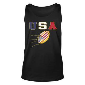 Usa Flag American Sport Usa Rugby Unisex Tank Top - Monsterry UK