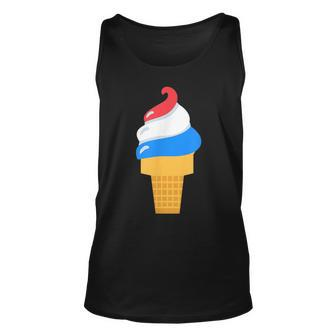 Usa Ice Cream Cone - Cute For 4Th Of July Usa Funny Gifts Unisex Tank Top | Mazezy