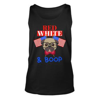 Usa Pride Patriotic & Sophisticated Pup Red White & Boop Unisex Tank Top | Mazezy