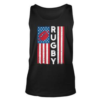 Usa Rugby American Flag Distressed Vint Unisex Tank Top - Monsterry UK