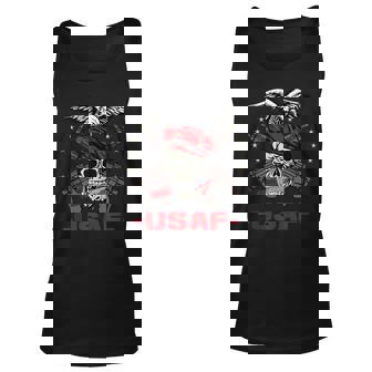 Usaf United States Air Force Eagle Skull Unisex Tank Top | Mazezy