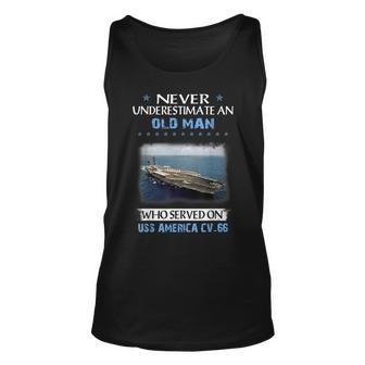 Uss America Cv66 Aircraft Carrier Veterans Day Father Day Unisex Tank Top | Mazezy