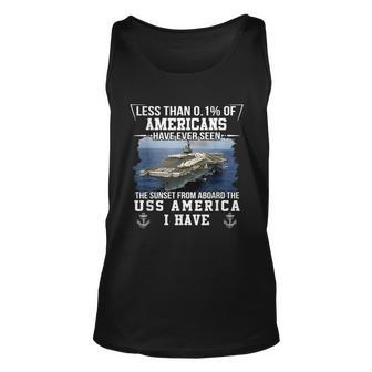 Uss America Cva Cv 66 Sunset Gift For Mens Unisex Tank Top | Mazezy