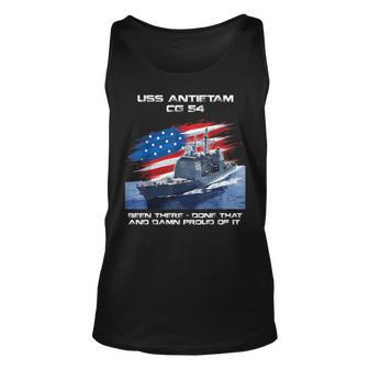 Uss Antiettam Cg-54 Class Cruiser American Flag Veteran Xmas Unisex Tank Top - Thegiftio UK