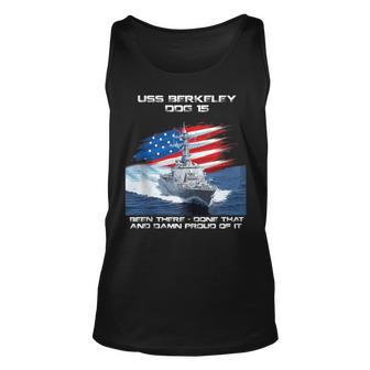 Uss Berkeley Ddg-15 Destroyer Ship Usa Flag Veteran Day Xmas Unisex Tank Top - Thegiftio UK