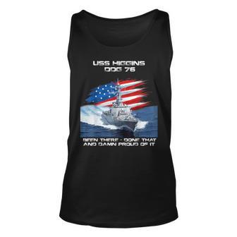 Uss Higgins Ddg-76 Destroyer Ship Usa Flag Veterans Day Xmas Unisex Tank Top - Thegiftio UK