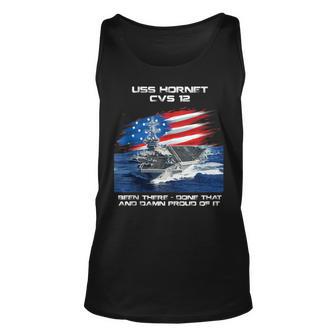 Uss Hornet Cvs-12 Aircraft Carrier Veteran Usa Flag Xmas Unisex Tank Top - Thegiftio UK