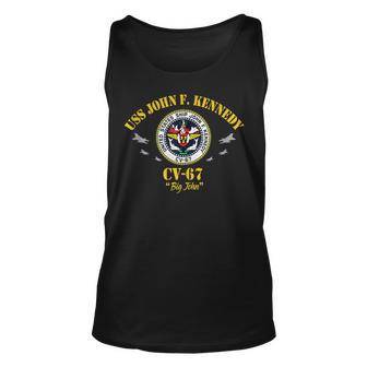 Uss John F Kennedy Cv-67 Aircraft Carrier Veteran Flag Unisex Tank Top - Thegiftio UK