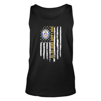 Uss Lake Erie Cg70 American Flag Unisex Tank Top - Thegiftio UK