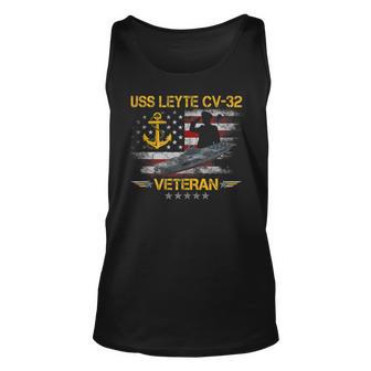 Uss Leyte Cv-32 Aircraft Carrier Veteran Flag Veterans Day Unisex Tank Top - Thegiftio UK