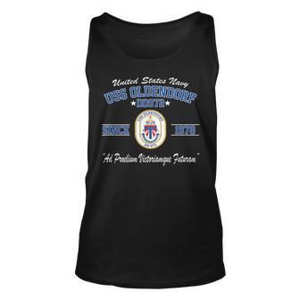 Uss Oldendorf Dd972 Unisex Tank Top - Thegiftio UK