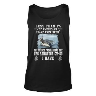Uss Saratoga Cv-60 Aircraft Carrier Unisex Tank Top - Thegiftio UK