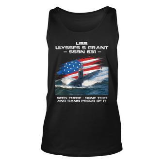 Uss Ulysses S Grant Ssbn-631 American Flag Submarine Veteran Unisex Tank Top - Thegiftio UK