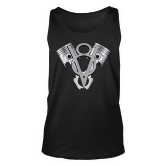 V8 Engine American Muscle Car Unisex Tank Top | Mazezy