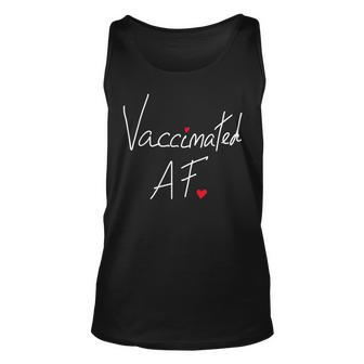 Vaccinated Af Heart Funny Pro Vaccination Vaccine Health Unisex Tank Top | Mazezy