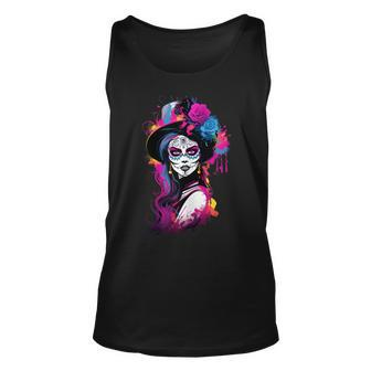 Valentina Halloween Costume Day Of The Dead Catrinas Mexican Tank Top | Mazezy AU