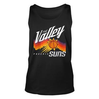 Thevalley Oop Phoenix Basketball Retro Sunset Basketball Tank Top | Mazezy