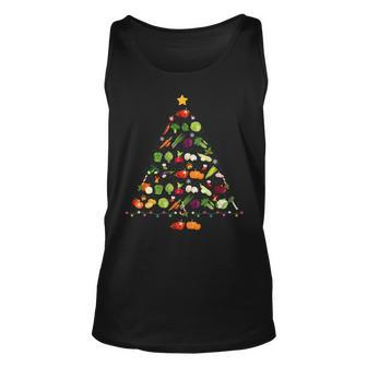 Vegetable Christmas Tree Ugly Christmas Sweater Tank Top - Monsterry AU