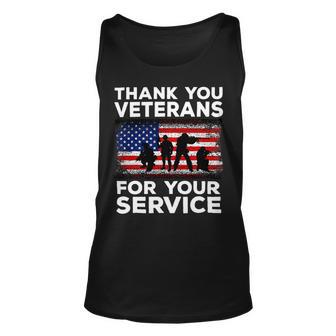 Veteran Vets Thank You For Your Service Veteran Us Flag Veterans Day 1 Veterans Unisex Tank Top - Monsterry DE