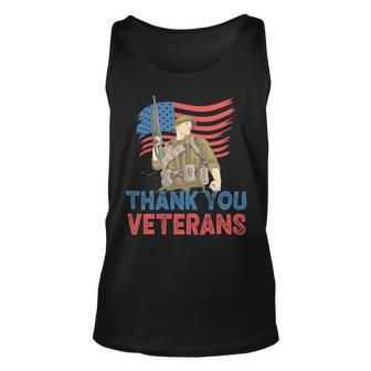 Veteran Vets Thank You Veterans Service Patriot Veteran Day American Flag 8 Veterans Unisex Tank Top - Monsterry DE