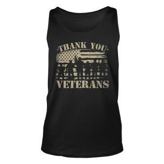 Veteran Vets Thank You Veterans Shirts Veteran Day Boots Dogtag Usa Flag 348 Veterans Unisex Tank Top - Monsterry UK
