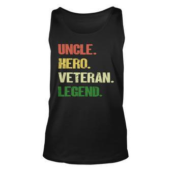 Veteran Vets Uncle Hero Veteran Legend Veterans Unisex Tank Top - Monsterry AU
